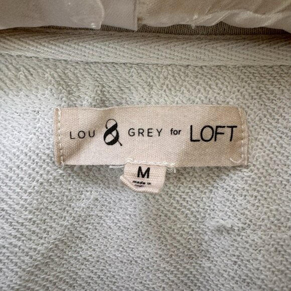 Lou and Grey For Loft White Sweater with Star Detailing Size Medium - Picture 4 of 7